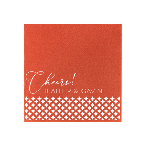Cheers Diamond Pattern Names Napkin
