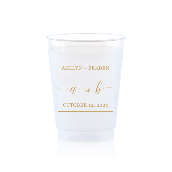 Square Monogram Frame Cup