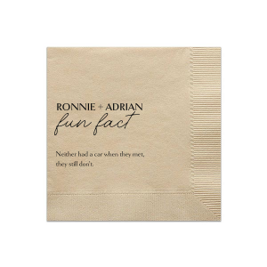 Short Fun Fact Napkin