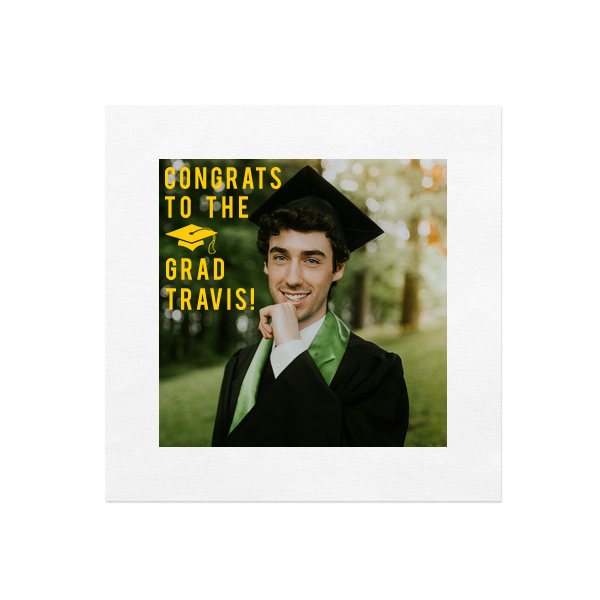 Congrats to the Grad Custom Photo Napkin