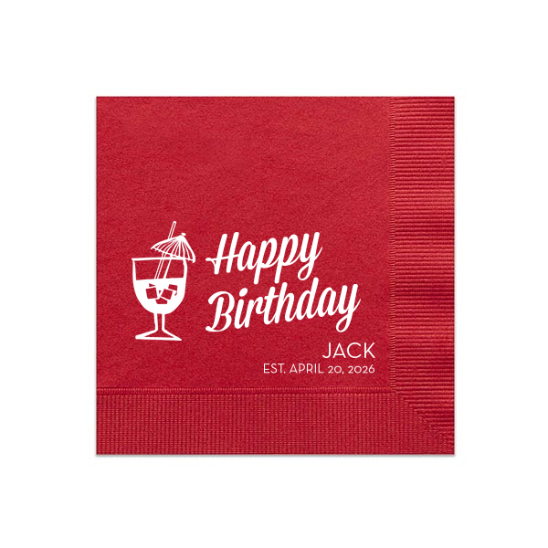 Birthday Tiki Napkin