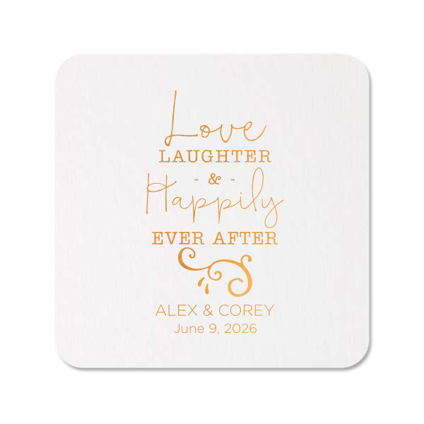 Happily Ever After Wedding Coaster