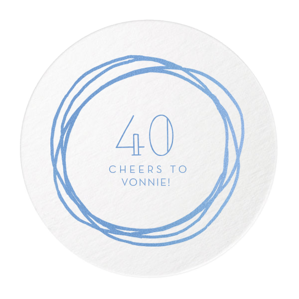 Birthday Cheers Rings Frame Coaster
