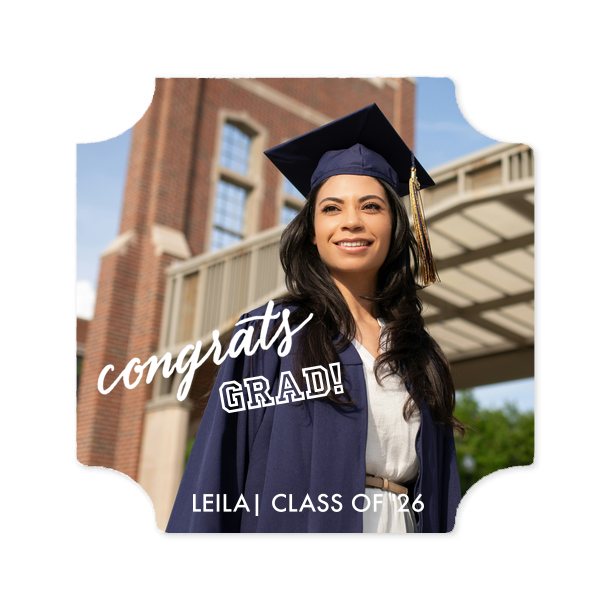 Congrats Grad! Photo Coaster