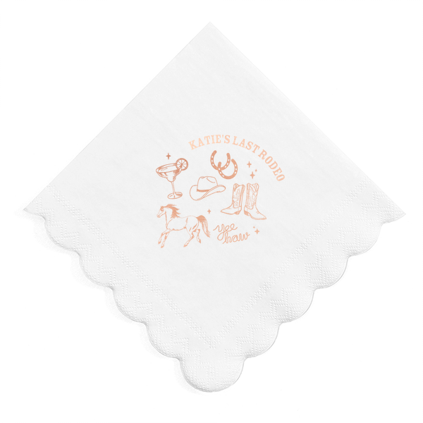 Yee Haw Scalloped Napkin