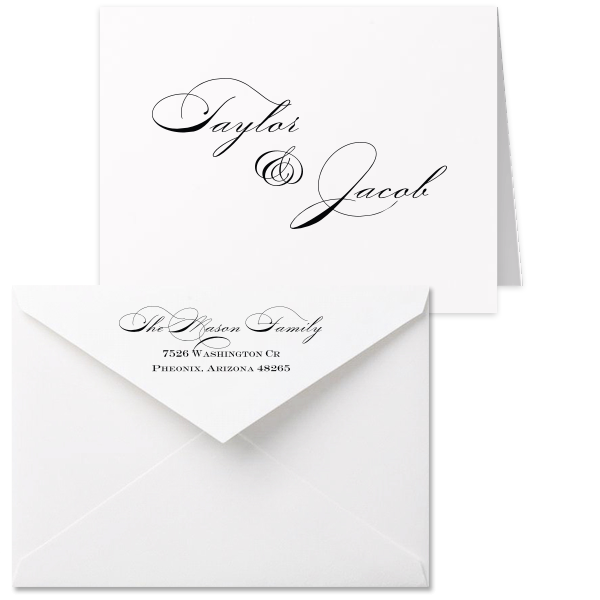 Romantic Script Note Card