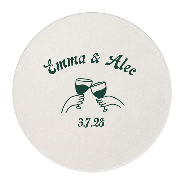 Couples Name Clink Coaster