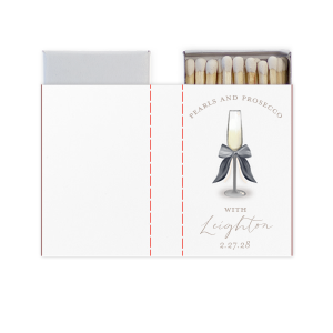 Pearls and Prosecco Full Color Matchbox