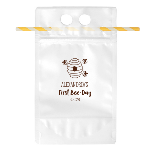 First Bee-Day Birthday Drink Pouch