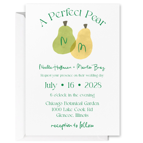 Perfect Pear Full Color Invitation 