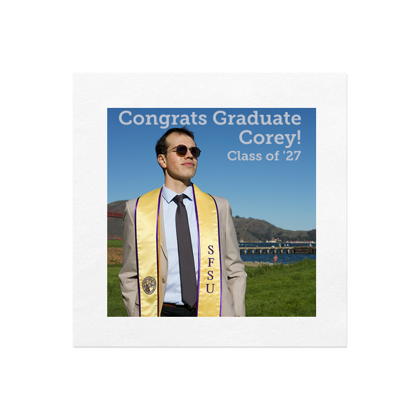 Congrats Graduate Class Of Custom Photo Napkin