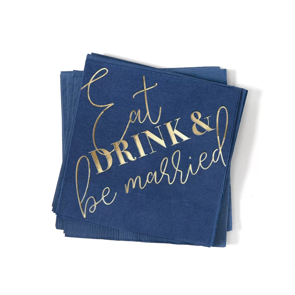 Eat, Drink and Be Married Cocktail Napkins - Pack of 20 or 50