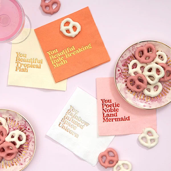 Galentine's Day Quotes Cocktail Napkins