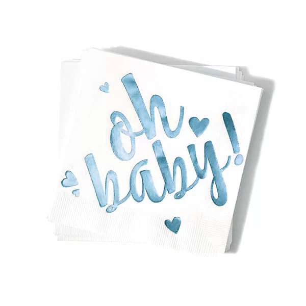 Blue Oh, Baby Cocktail Napkins - Pack of 20 or 50