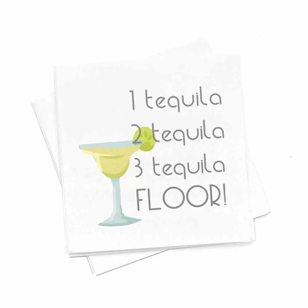 One Tequila Photo Cocktail Napkins - Pack of 20 or 50